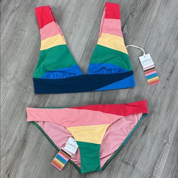 ☀️BILLABONG☀️ MAS FIESTAS PLUNGE LOW RIDING BIKINI SET - Picture 6 of 11